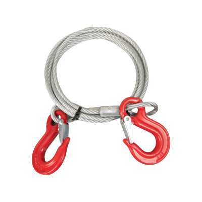 Cavo in acciaio resistente con ganci in metallo